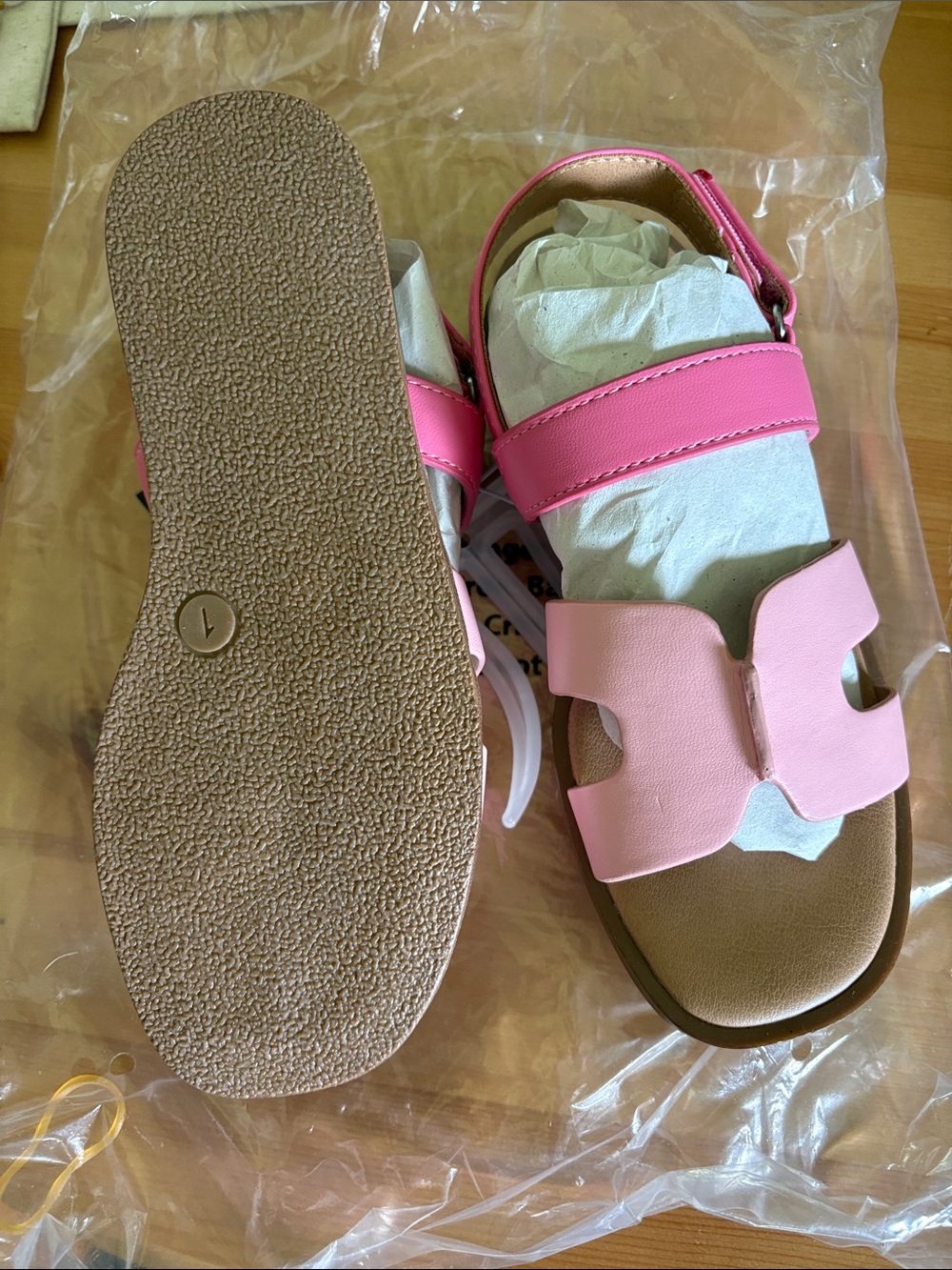art class Pink Two-Tone Cutout Slide Sandals - Picture 3 of 4